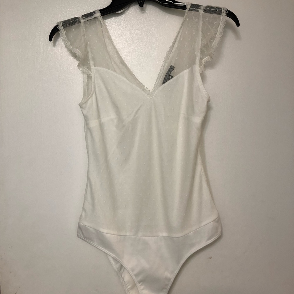 White lace bodysuit
